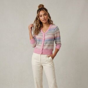 Baum und Pferdgarten Striped Alpaca Blend Cardigan | Size Medium